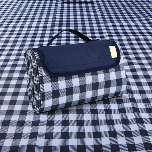 Outdoor Picnic Blanket, XL Foldable Waterproof Sand Beach Mat, Extra Large 80x80in for Beach Camping Hiking Travel Family Concerts Portable Beach Blankets(Darke Blue)