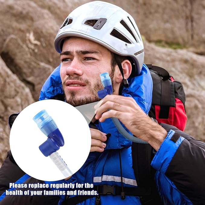 Bite Valve Replacement for Camelbak, Mouthpiece Replacement for Camelbak Hydration Pack Valve Replacement Parts for Camelbak & Osprey Hydration Bladder (Blue)