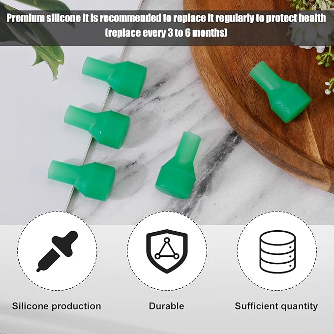 5pcs Bite Valve Replacements for Camelbak, Dust Cover Mouthpiece Hose Connector Replacement Bite Valve Accessories Replacement for Camelbak Hydration Bladder