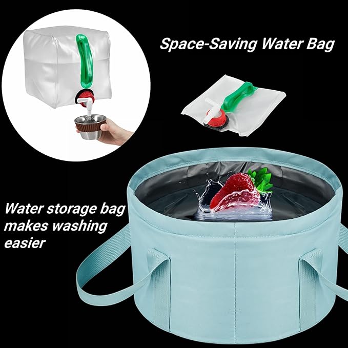 Bulin 24/13/11/8/4 PCS Camping Cookware Mess Kit Lightweight Backpacking Cooking Set Outdoor Cook Gear for Family Hiking, Picnic(Kettle, Pot, Frying Pan, Bowls, Plates, Spoon)