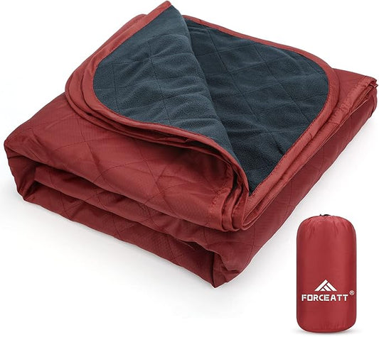 Forceatt Camping Blanket, 79" X 57" Large Outdoor Blanket, Sandproof, Waterproof for Outdoor Festivals, Beaches, Picnics, Stadium,Camping, Parks, Hiking, Travel, Family Suitable for 4 Seasons.
