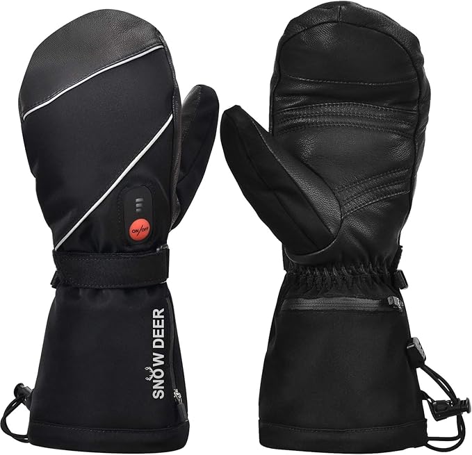 Heated Mittens Gloves Men Women - 7.4V 2200MAH Electric Rechargeable Battery Gloves for Winter Skiing Skating Snow Camping Hiking Heated Hand Warmer Gloves