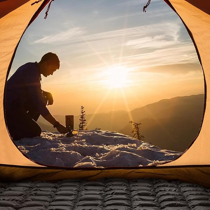 Blue Ridge Home Fashions Outdoor Down Throw Blanket for Camping Hiking - Packable Lightweight and Durable Blanket 60" x 70" with Carrying Pouch, 650 Fill Power Puffy Travel Picnic Beach Blanket