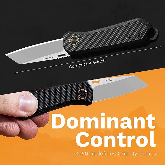 TACTICA Mini Knife For Daily Use | Stylish Mini Folding Knife, Small But Mighty, Featuring Finger Nick Opening for Effortless Access | Compact Everyday Carry Mini Pocket Knife