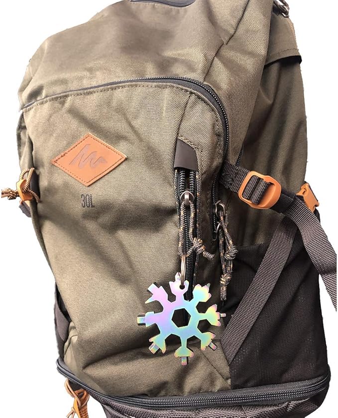 Stocking Stuffers Gifts for Men, Snowflake Multi-Tool 18-in-1, Screwdriver, Bottle opener, Outdoor Wrench Multi-tool, Best Gifts for Husband Men Boyfriend Boys