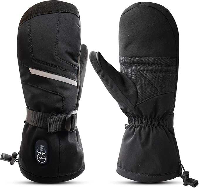 SNOW DEER Heated Gloves Electric Upgraded Men Women 7.4V Rechargeable Battery Gloves,Heated Motorcycle Glove Mittens