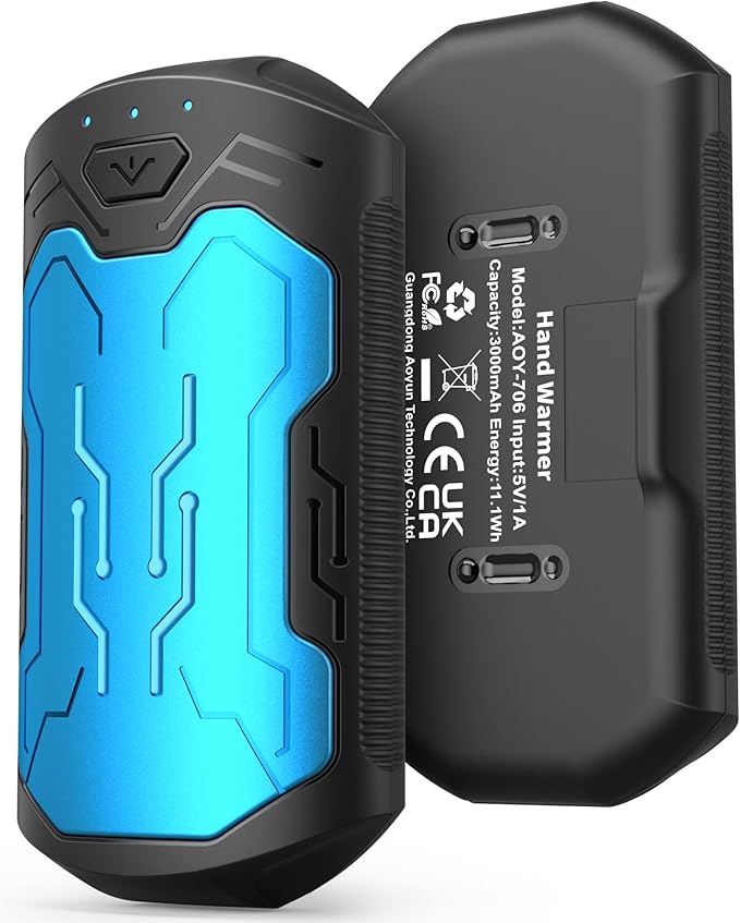 Hand Warmers Rechargeable 2 Pack, ROFWIZ 6000mAh Electric Portable Pocket Heater, are Great Warm Gifts for Women, Men, Heat Therapy, Raynauds, Outdoors, Hunting, Golf, Camping Gear