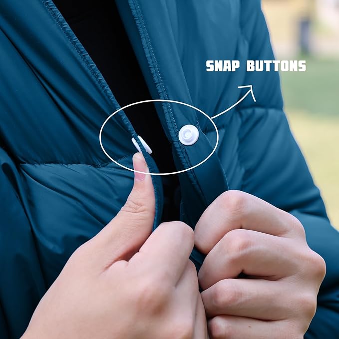 Mini Down Camping Blanket,Puffy Down Blanket Packable Lightweight Down Throw Quilt Water-Resistant Outdoor Travel Blanket for Camping,Hiking,Stadium,Picnic,Car39x55''Navyblue