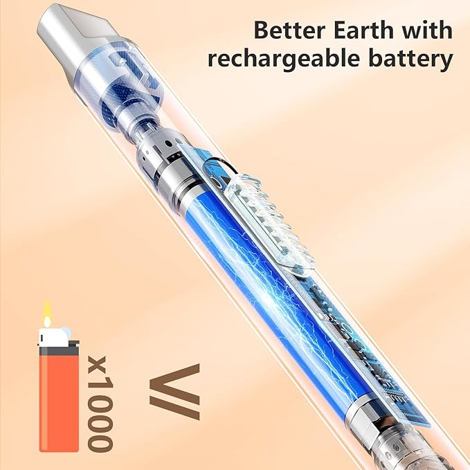 REIDEA USB Candle Lighter, Windproof Flameless Electronic Lighter with Safety Protector Button, Rechargeable Lighter for Home Candle Outdoor Activities (White)