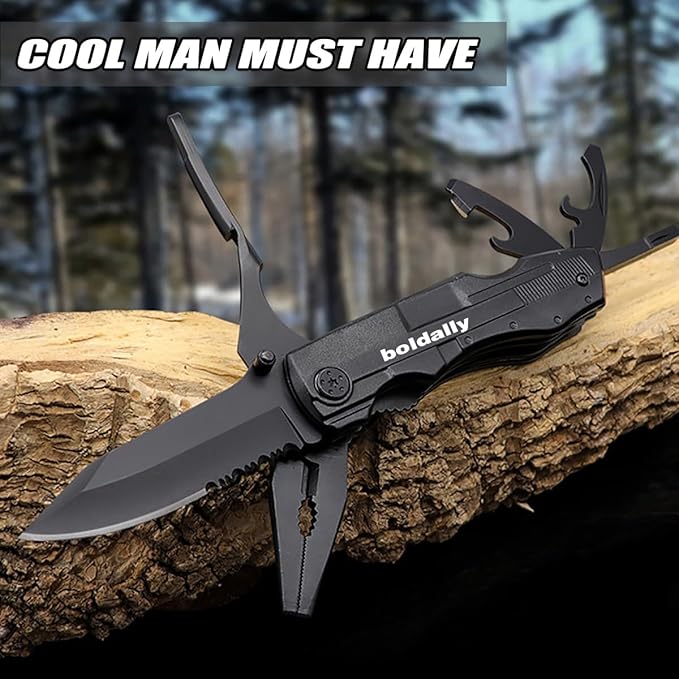 Multitool pocket Knife 16 in 1,with Saw,Blade,Plier,Screwdrivers,Bottle Opener,Folding knife,for Camping,Outdoor Survival knife,Emergency Use,Perfect Gifts for Men and Dads