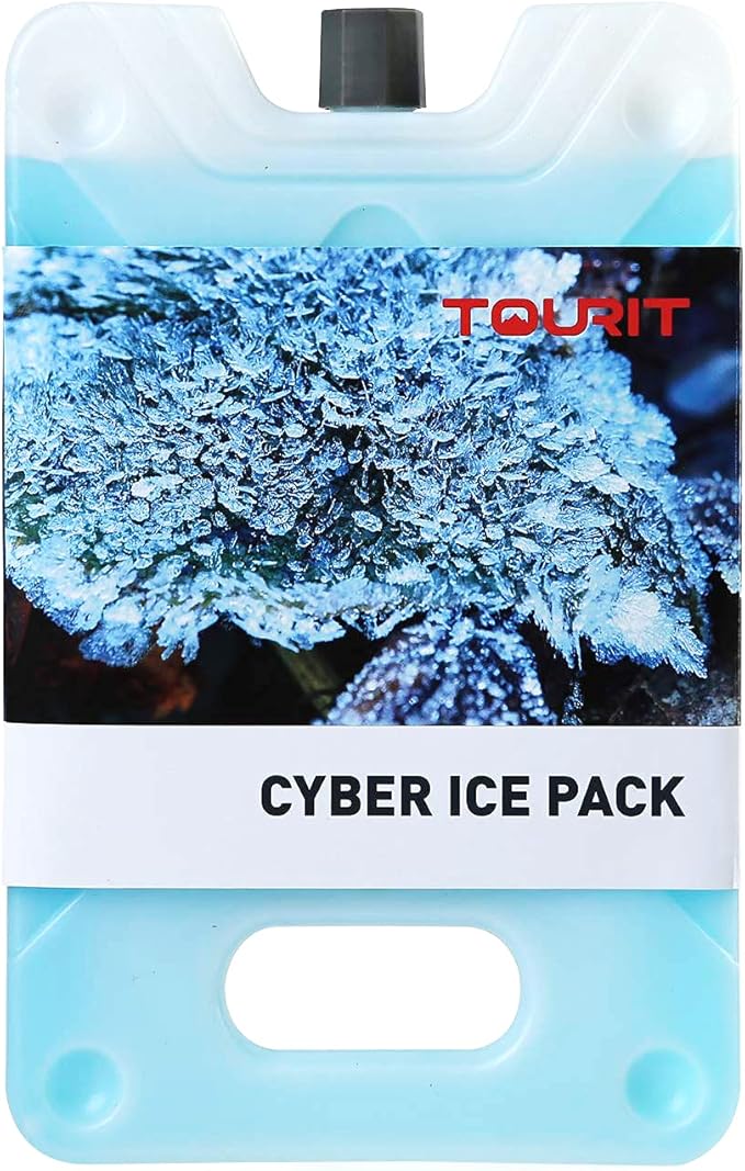 TOURIT Ice Pack for Lunch Box-8.75” x 5.5”-Reusable Long Lasting for Lunch and Cooler Bag-Camping, Beach, Picnics, Fishing and More