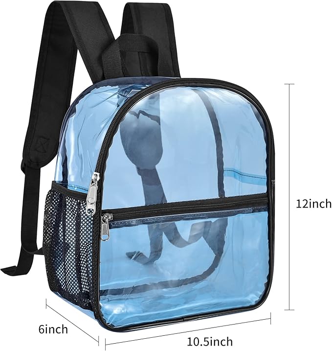 USPECLARE Clear Backpack for Stadium Approved 12×6×12, Water proof Clear Bag for Stadium Events and Concert Work Sport Event