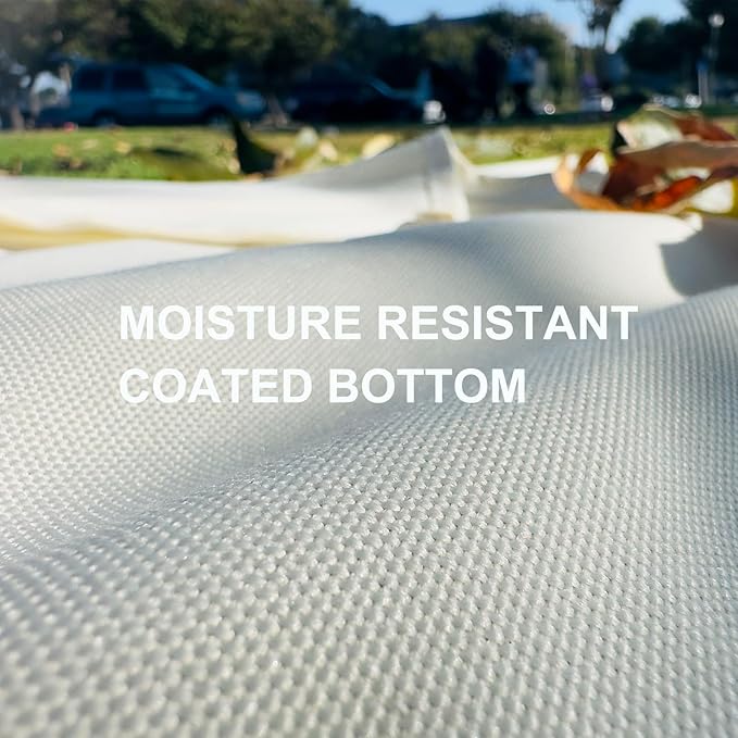57”x 79”,Extra Large White Picnic Blanket Water Resistant,Outdoor Blanket,Park Beach Blanket,Camping Mat Light Weight Sturdy Canvas