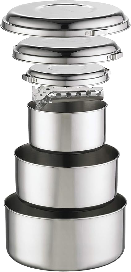 MSR Alpine 4 Stainless Steel Camping Pot Set