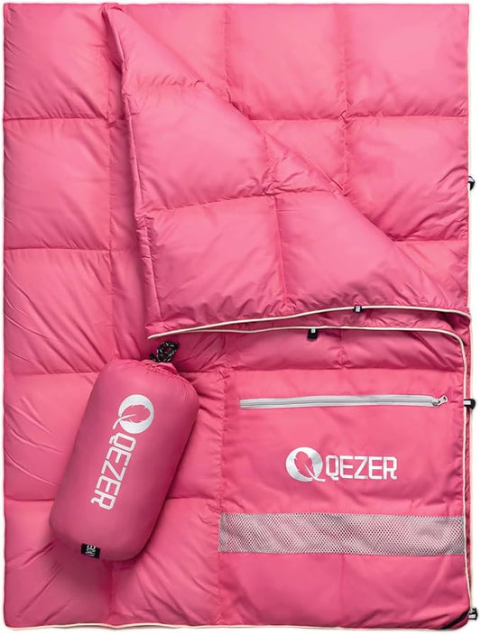 Down Camping Blanket,600+Fill Power,Foldable Into a Pillow,Light,It is The Best Choice for Outdoor Activities, Picnics, Beaches, and Travel.