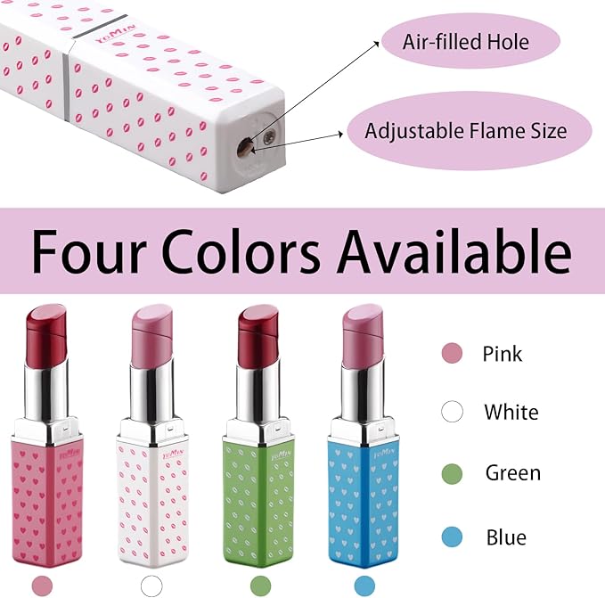 Pretty Cute Lighter Butane, Carving Soft Flame Lighter, Unique for Women Candles Gifts Camping BBQ (No Butane Fule) (03#)