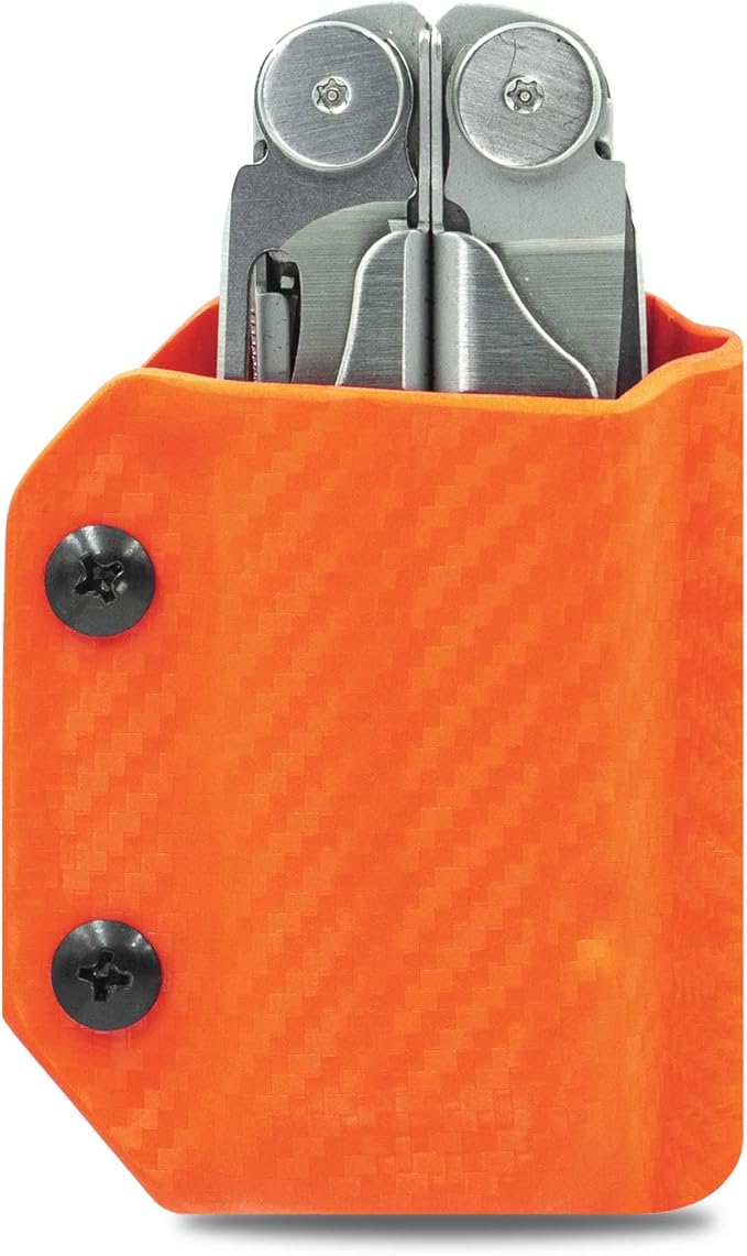 Clip & Carry Kydex Multitool Sheath for LEATHERMAN Wave & Wave + Plus - Made in USA - Multi Tool Sheath Holder Cover Belt Pocket Holster - Multi-Tool not Included