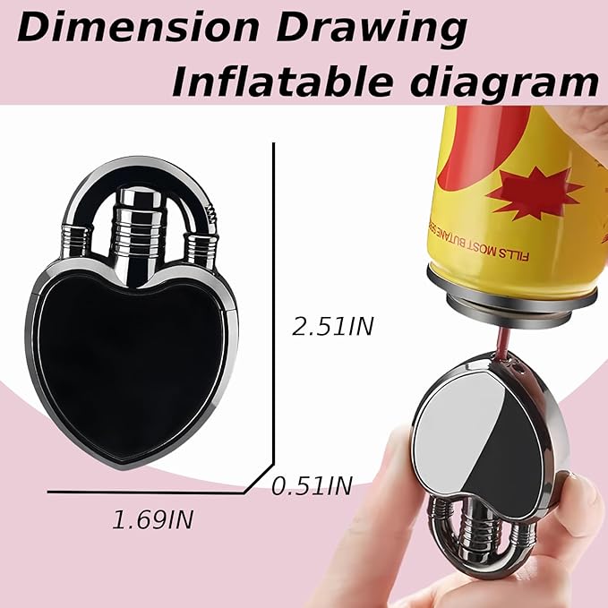 Cute Pretty Lighter Butane, Soft Flame Lighter Fashion Nice Lighter, Unique for Women Candles Gift Camping BBQ (No Butane Fule) (01#)
