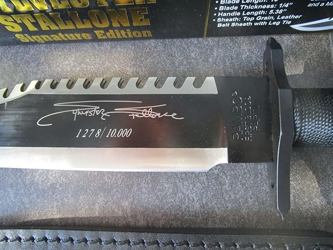Hollywood Collectibles Group First Blood Part II Sylvester Stallone Signature Edition Knife