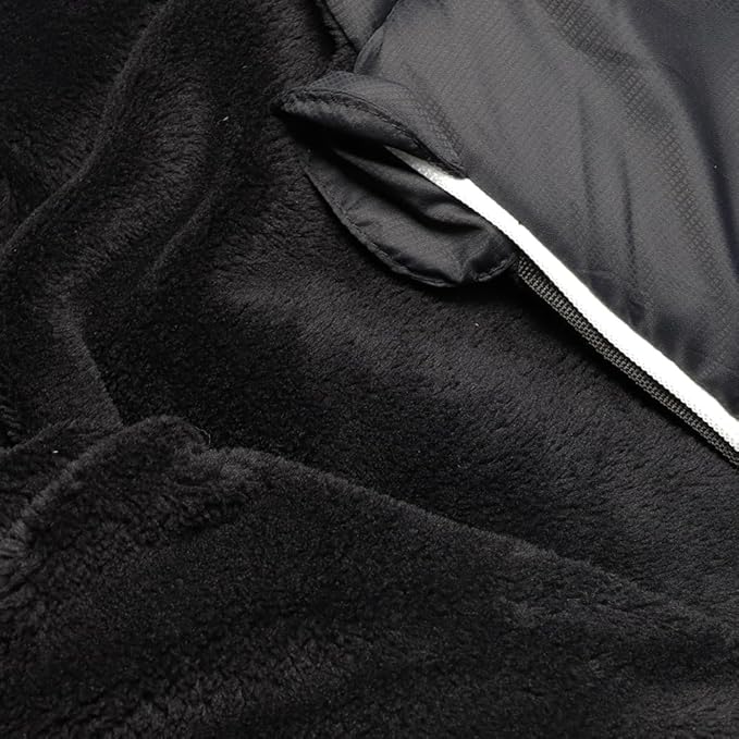 Thermotuff Wearable Sleeping Bag with Dual Hoodie, Long Sleeves, Pockets & Adjustable Drawstring - Ideal for Camping, Cold Weather Hiking, and Stadium Sak Blanket