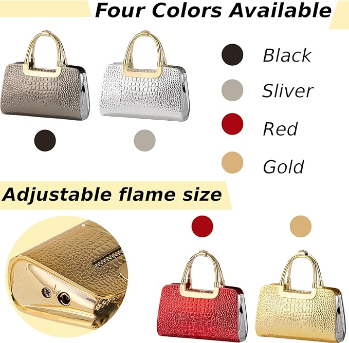 Cute Pretty Lighter Butane, Soft Flame Lighter Fashion Nice Lighter, Unique for Women Candles Gift Camping BBQ (No Butane Fule) (06#)