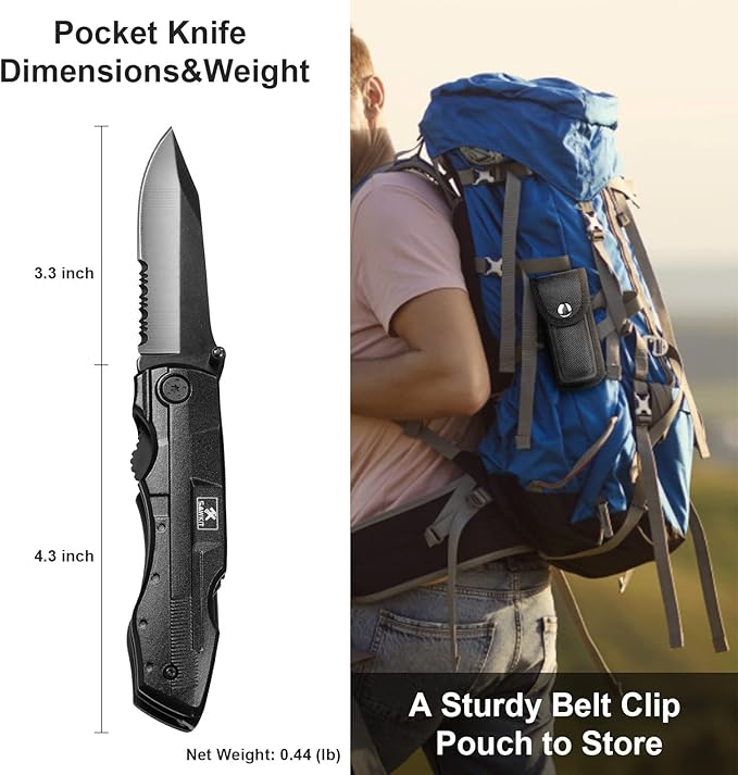 Multitool Pocket Pliers Folding Knife Stainless Steel Survival Camping Knife Bottle Opener Screwdrivers Liner Lock Durable Sheath Gifts for Men Perfect Multipurpose Folding Utility Plier SurvivalGear
