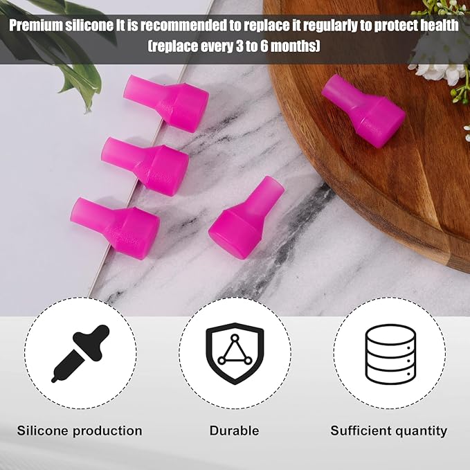 5pcs Bite Valve Replacements for Camelbak, Dust Cover Mouthpiece Hose Connector Replacement Bite Valve Accessories Replacement for Camelbak Hydration Bladder