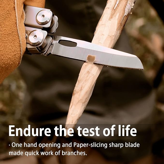 NexTool Flagship Pro Multitool, Foldable Utility Knife Multitool with Safety Locking, EDC Multitool with Pocket Knife, Full Size Scissors, Can Opener for Camping, Survival, Fishing, Cool Gifts for Men