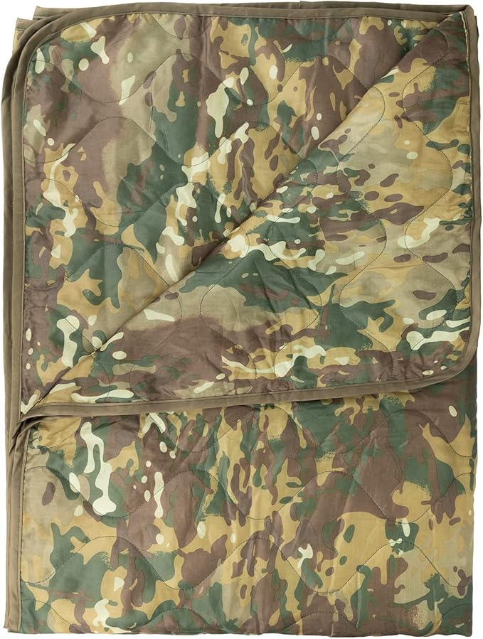 Military Poncho Liner 55”x 79” Camping Blanket Woobie Compact Waterproof for Travel Stadium Outdoor Camping