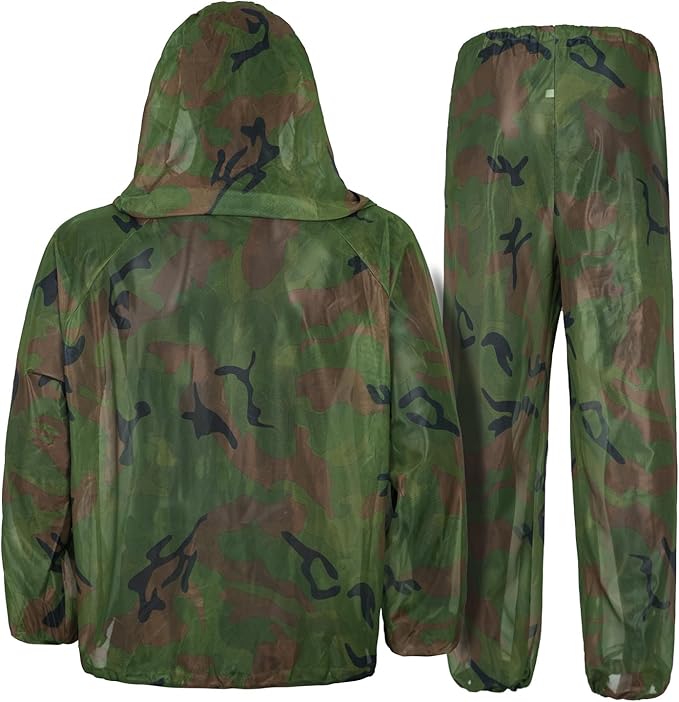 LOOGU Mosquito Suits, Net Bug Pants & Jacket Hood Sets - Ultra-fine Mesh - With Fishing, Hiking, Camping and Gardening