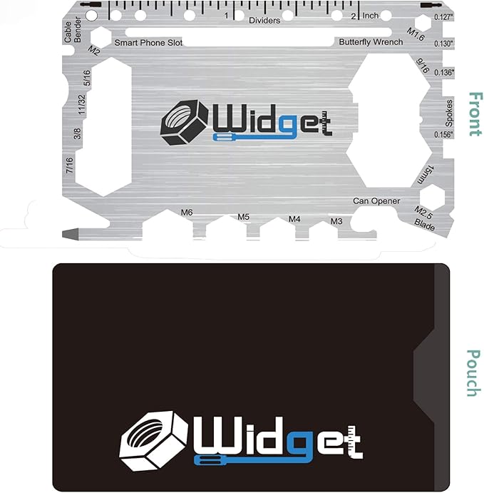 W4W, Multi purpose survival Pocket tool - 43 in 1 - credit card wallet size Ninja Multitool (Silver)