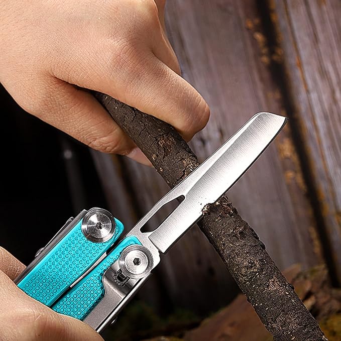 Multitool, Multitools Plier with Nylon Sheath, Multi-tool for Outdoor, Camping and Hunting for Dad Husband Men (Blue)