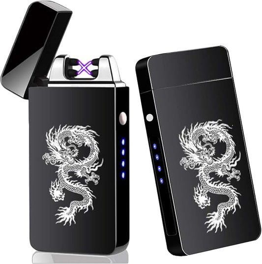 Arc Lighter, Smart Electric Lighter, USB Rechargeable Lighter Windproof Flameless Lighter Lightweight Plasma Lighter for Fire,BBQs,Fireworks,Candle,Camping - Outdoors Indoors (New-Dragon)
