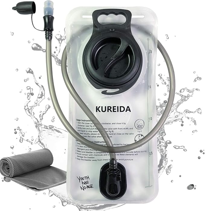 Hydration Bladder 2 Liter Leak Proof Water Reservoir,BPA Free,Wide Opening, Military Water Bladder Combined with Hydration Backpacks for Biking Hiking Running Camping Climbing.