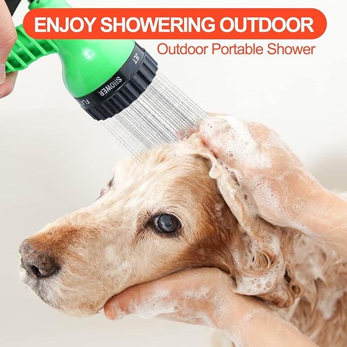 Finderomend Portable Shower for Camping with 7 Spray Modes, Hand Press Camping Shower with Removable Hose and Shower Head,5L