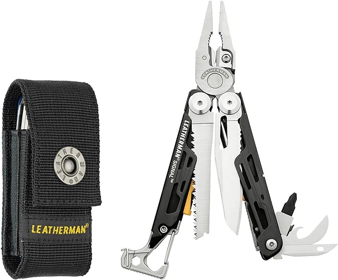 LEATHERMAN, Signal, 19-in-1 Multi-tool for Outdoors, Camping, Hiking, Fishing, Survival, Durable & Lightweight EDC, Made in the USA, Stainless Steel with Nylon Sheath