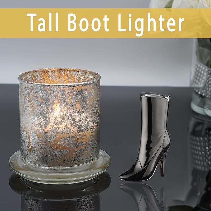 Cute Pretty Lighter Butane, Soft Flame Lighter Fashion Nice Lighter, Unique for Women Candles Gift Camping BBQ (No Butane Fule) (10#)