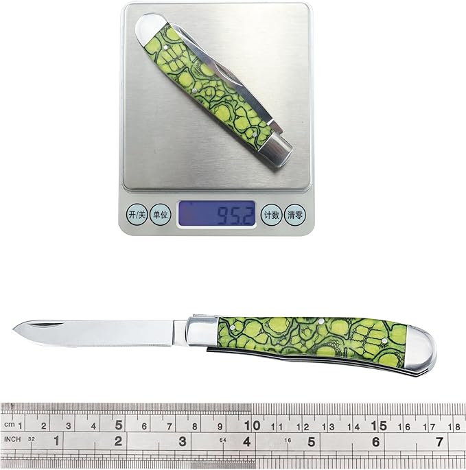 ALBATROSS Traditional Stainless steel Folding Pocket Knives with 2 Blades, FK060 (Green)