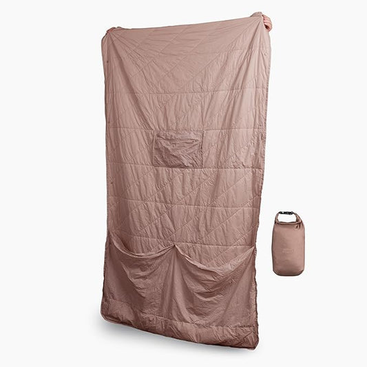 Gravel Layover Blanket | Packable Blanket for Travel, Sporting Events Beach Trips, Concerts, Movie Theaters, Picnics | 66" x 40" (Quartz)