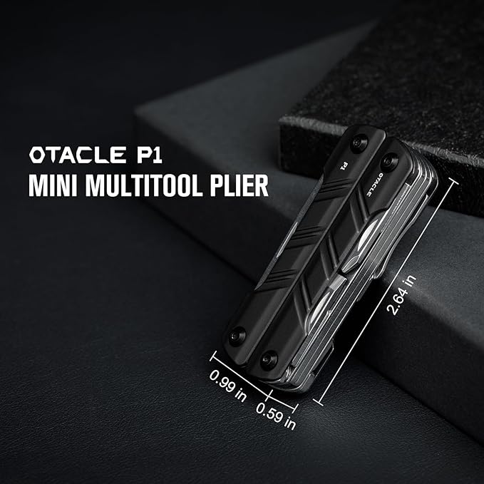 OKNIFE Otacle P1 11-in-1 Multi-Plier, Lightweight Multitool Pliers with Scissors, Bottle Opener and Screwdriver, EDC Gear with Lanyard Hole