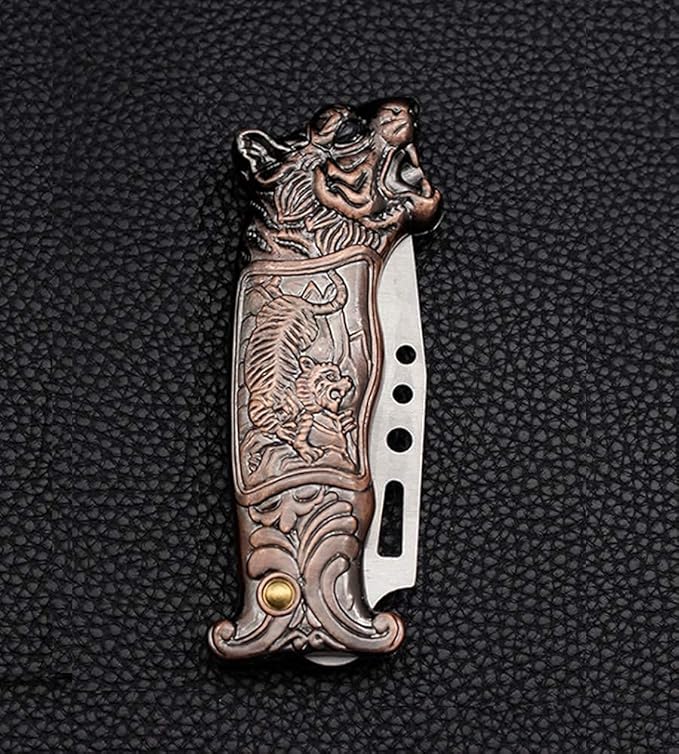 (Without Butane,Color Random) Jet Torch Lighter, Windproof Lighter Metal Dragon Tiger Design,Good for Gift, Suitable for Outdoor Camping, Sports (Tiger)