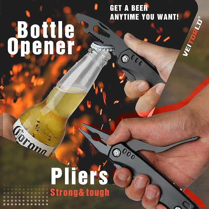 Gifts for Grandpa, Unique Birthday Gift Ideas for Papa Men Him Adults from Grandchildre, All in One Survival Tools Hammer Multitool, Cool Gadgets Presents, Camping Accessories
