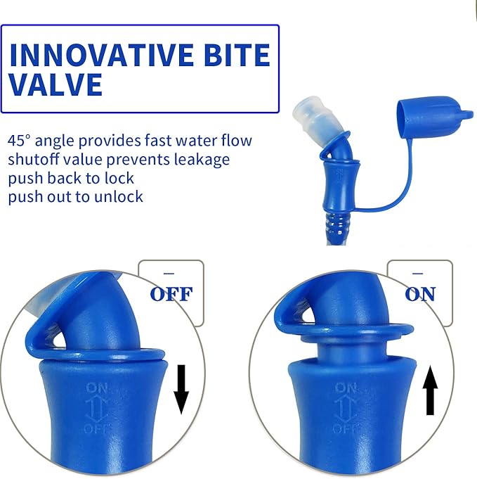 Hydration Bladder 2 Liter Leak Proof Water Reservoir,BPA Free,Wide Opening, Military Water Bladder Combined with Hydration Backpacks for Biking Hiking Running Camping Climbing.