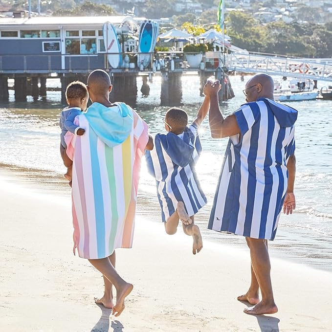 Dock & Bay Adult Poncho - Hooded Towel with Deep Pockets, Changing Robe - Quick Dry - Compact, Lightweight - Includes Bag