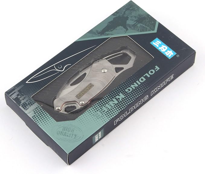 Sanrenmu 4077MUC EDC Folding Knife Rotating Blade & Spanner & Bottle Opener