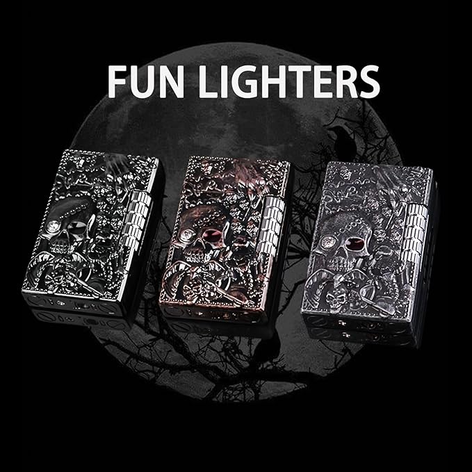 Cool Creative Design Butane Torch Lighters Refillable Novelty Lighter for Fireplace Candle Camping BBQ (Without Gas) (15)
