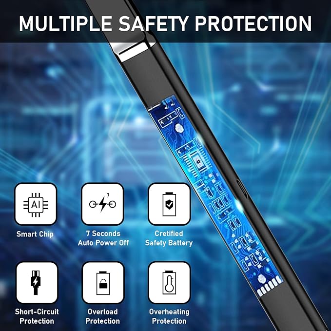 Lighter Electric Candle Lighter Upgraded Rechargeable Candle Lighter with LED Flashlight Windproof Flameless and Hanging Hook LED Battery Display Arc Candle Lighter for Candle Grill Camping