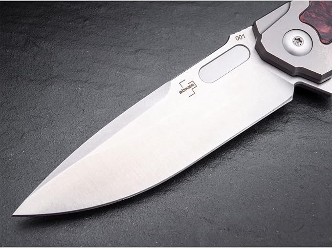 Boker Plus Aphex Mini Manual Pocket Knife Frame Lock and Titanium Scales Inlayed, Designed by Lucas Burnley