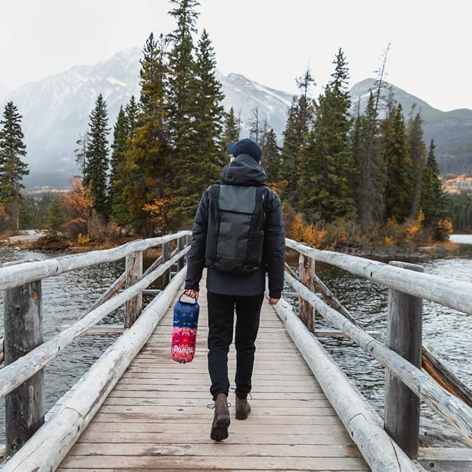 Rumpl The NanoLoft Puffy Blanket | Indoor Outdoor Camping Blanket for Traveling, Picnics, Beach Trips, Concerts | 52" x 75" | Cosmic Soul, 1-Person