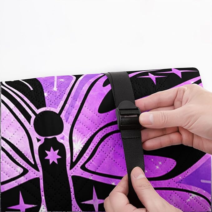 Outdoor Picnic Blanket Portable Ultrasonic Waterproof Picnic Mat Symmetrical Butterfly Printed Camping Beach Mat for Sand and Wet Grass Hiking (Symmetrical Butterfly S)